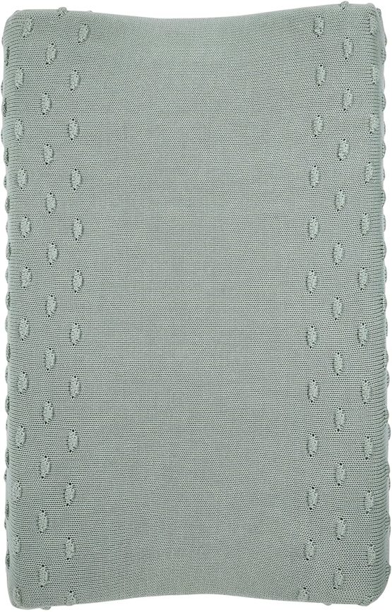 Meyco Knots 2763053a 2-Wedge Changing Mat Cover Knitted 100% Cotton 45 x 70 cm Stone Green - Image 2