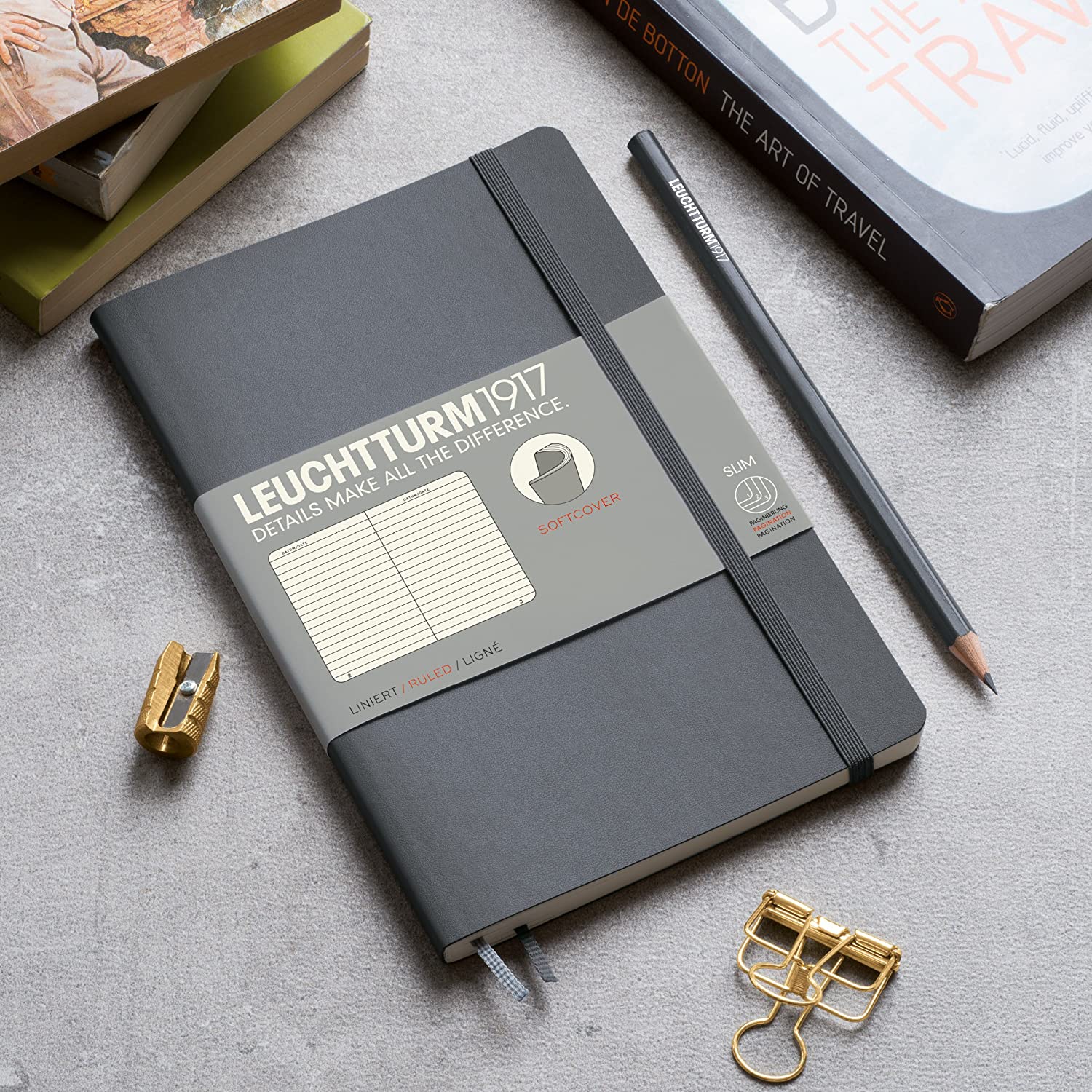 LEUCHTTURM1917 358303 Notebook Softcover Paperback (B6+), Dotted, Lemon, B6 Plus - Image 2