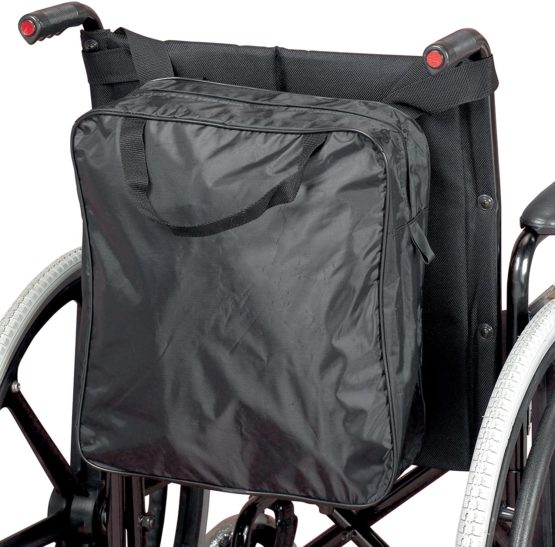 Homecraft Wheelchair Economy Bag, Convenient Storage and Organisation, High Quality Durable Waterproof Nylon, Attaches to Handles, Accessory for Mobility Devices (Eligible for VAT relief in the UK)