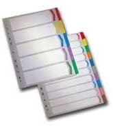 Rexel Mylar 5 Part Divider White/Multicolour