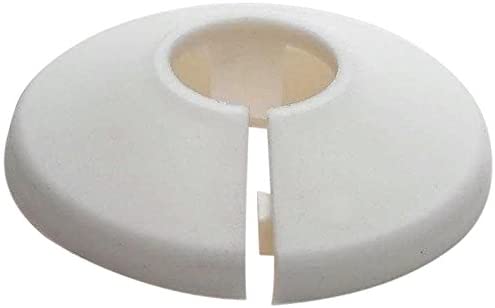 Merriway BH01936 (4 Pcs) White Plastic Radiator Pipe Rose to Fit 15mm Pipes - Pack of 4 Pieces, For 15mm Pipes