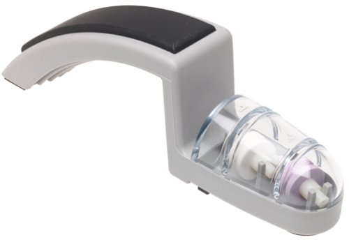 Minosharp Shinkansen Knife Sharpener, Manual, Black, Two Stage Sharpening and Honing
