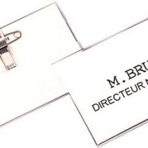 Fellowes 53041 Transparent PVC Name Badges with Pin and Clip Pack of 50