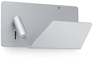 Faro Barcelona Suau 62123 - Wall Light (Bulb Included) LED, 3 W, Steel Body and Aluminium, Grey, Silver