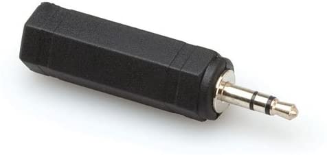 HosaTech GMP-386 1/4 inch TS to 3.5mm TRS Adapter, Black