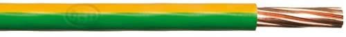 Merriway BH01516 Single Core Round Earth Cable, 6491X 4.0mm Yellow & Green, 10 Metres (33 feet), Yellow / Green, 4.0 mm