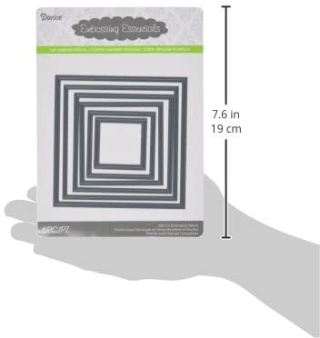 Darice Embossing Essentials Dies-Nesting Squares 6 kg, Transparent - Image 3