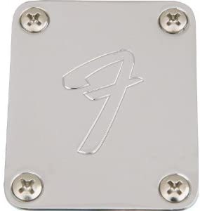 Fender 4-Bolt Vintage-Style Neck Plate "F" (Chrome), Einheitsgröße