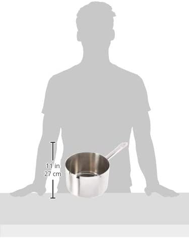 Paderno World Cuisine "Grand Gourmet Stainless-steel 4-1/4-Quart Sauce Pan, Silver - Image 4