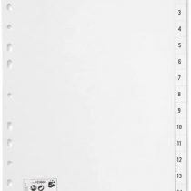 5 Star Index Multipunched 120 micron Polypropylene 1-15 A4 White