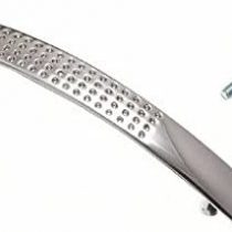 Merriway BH06136 Cupboard Cabinet Handle 'D' Dimpled Matt Chromed Metal 96mm, Set of 4 Piece