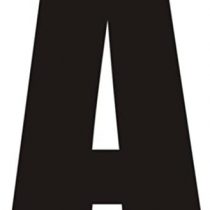 Merriway BH04438 Black Vinyl Stick-On Wheelie Bin Post Box Crate Dust Bin Letters 50 mm (2 Inch) Letter A - Pack of 4