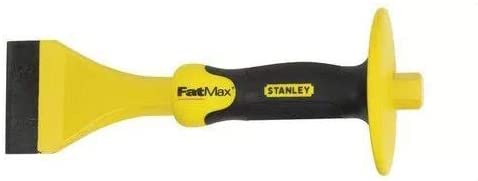 STANLEY FATMAX 2.1/4x10" Electricians Steel Chisel with Guard, 4-18-0330, Black/Yellow, Electricians Chisel 2.1/4 x 10 Inch