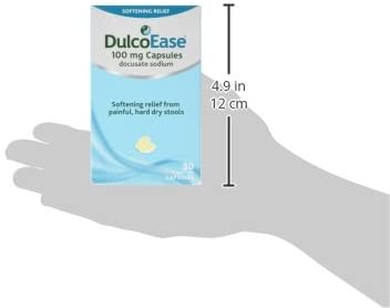 DulcoEase 100 mg Docusate Sodium Capsules - Softening Constipation Relief - Pack of 30 Soft Gel Capsules - Stool Softening Laxative - Image 2