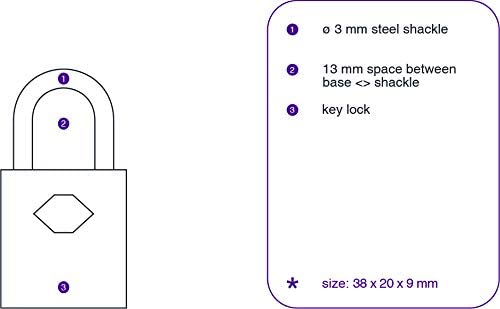 PAVO Premium Aluminium TSA Padlock with 2 Keys - Image 3