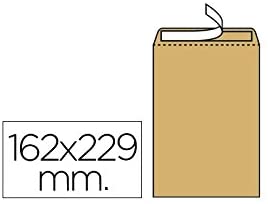 Liderpapel on Bag N.5 Kraft Din C5 162 x 229 mm Silicone Strip Box of 500 Units, brown
