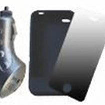 2GO Travel Set Air Accessory Kit (Hülle/Folie/12/24 V Adapter) for Apple iPhone 4G