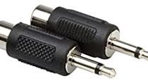 Hosa GRM-114 RCA to 3.5 mm TS Adaptors, 2 Pack
