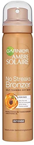 Garnier Ambre Solaire Fake Tan, Natural Bronzer Quick Drying Self Tan Face Mist Dark, Streak Free Spray, Lasts Up to 1 week - Image 3