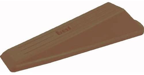 Merriway BH05858 (2 Pcs) Heavy Duty Non-Slip Rubber Door Wedge Stopper 135 x 40mm Dark Brown - Pack of 2 Pieces