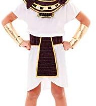 Fyasa 706504-T02 Egyptian Fancy Dress Costume for 7 to 9 Years, Multi-Color, Medium
