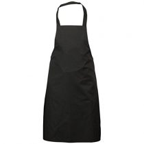 Genware NEV-NA03 Black Bib Apron, 70 cm x 90 cm