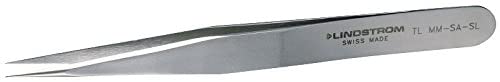 Bahco TLMM-SA-SL "Boley Style" Tweezers with Strong Tip, Silver
