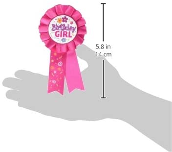 Birthday Girl Multicolor Award Badge (17cm x 8cm) 1 Count - Vibrant & Fun Celebration Accessory for the Special Day - Image 3