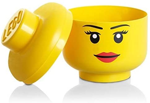 Lego Storage Head Small Girl, Yellow - Image 3