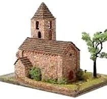 DOMUS-KITS Domus Kits40098 1529 Pieces Romanica 21 Sta. Maria De Coll Churche Model, Scale 1:87, Multicoloured