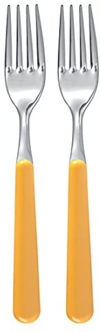 Excèlsa "Trendy" Pack Of 2 Yellow Table Forks, 2 pezzi