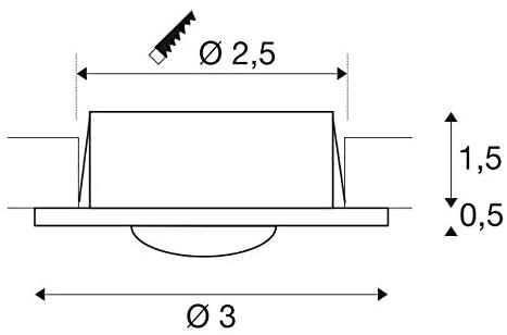 SLV recessed Ceiling Light DEKLED/LED spot, floodlight, Ceiling Spotlight, Ceiling Light, recessed Light - Image 4