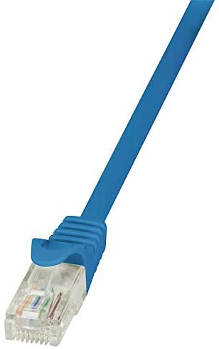 LogiLink CP2036U CAT6 U/UTP EconLine Patch Cable, 1 Meter Length, Blue, Blue, 1 Meter Length
