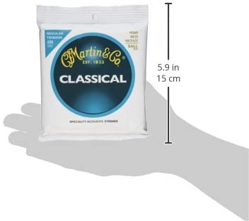 Martin Guitar Classical M260, Nylon Normal Tension 80/20 Bronze Ball End Acoustic Guitar Strings 1 Pack, Silver - Image 3