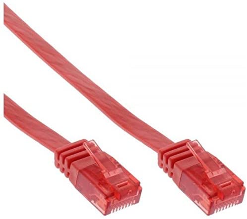 InLine Patchkabel CAT 6 U/UTP,0,5 m,Rot red 1 x patch cable flat