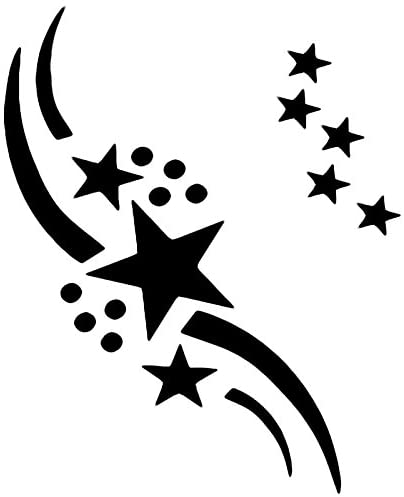 Eulenspiegel 4028362109076 109076-Face Painting Template-Stardust, Unisex-Adult, Black