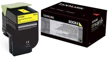 Lexmark 800X4 Toner Cartridge - Yellow, 2