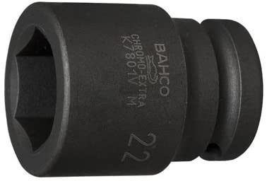Bahco K7801VM-17 Reinforced Socket, Black, 1/2-Inch/17 mm