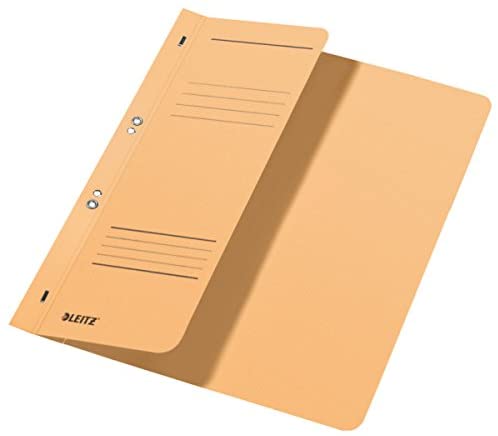 Esselte Leitz Hole Punched Folders 1/2 Front Cover A4 Manila Cardboard Chamois