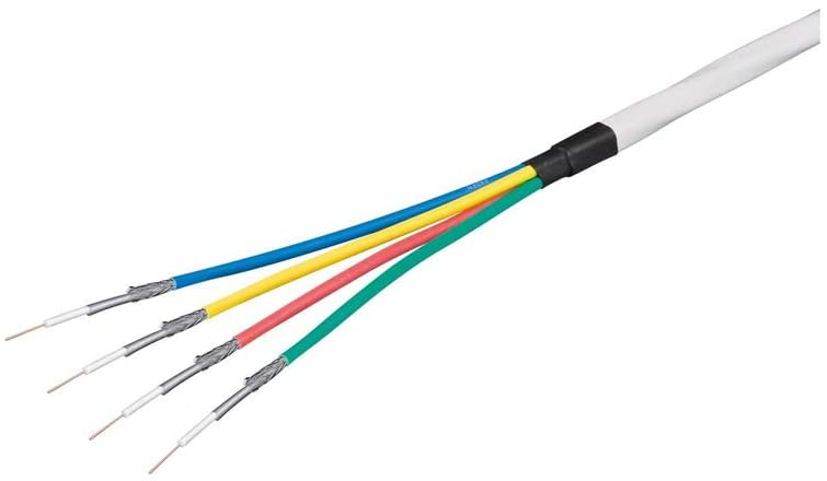 Goobay 67329 80 dB Quattro Coax-Antenna Cable, 2x Shielded, CCS, White, 100 m Length, 100 Meters