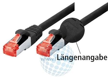 Tecline 715003S Category 6 Ethernet Cable with Narrow Kink Protection (0.3 m) Black