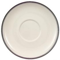 Villeroy & Boch Design Naif Mocha/Espresso Saucer, 12 cm, Premium Porcelain, White/Black