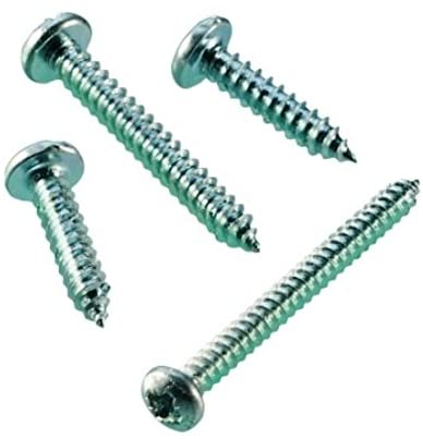 Merriway BH02643 (20 Pcs) Hardened Cross Head Pozi Pan Head Self Tapping Screw, 10 x 1-1/4 inch Bright Zinc Plated - Pack of 20 Pieces