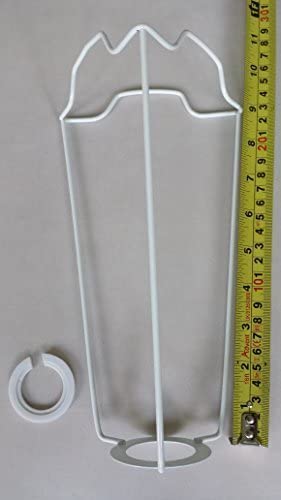 Shade Carrier ...9 inch ES....to Support a lampshade with Duplex Fitting, White, 9 inches