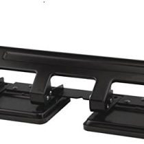 Q-Connect Fixed 4 Hole Punch, 75-P - Black