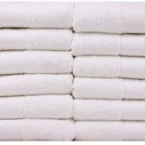 Go West 50 x 90 cm Combed Cotton Hand Towel, Pack of 12, White