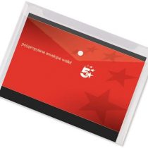 5 Star Envelope Wallet Polypropylene A3 Transparent [Pack of 5]