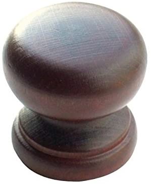 Merriway BH03880 Pine Wood Drilled Cupboard Cabinet Drawer Door Knob with Mahogany Finish, 30mm 1.1/4 inch