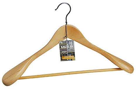 Excèlsa Nonslip Wide Shoulder Clothes Hanger 44 Cm, Brown