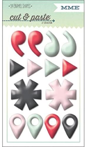 Cut and Paste Small Enamel Shapes, Multi-colour, 1 ml (Pack of 1)